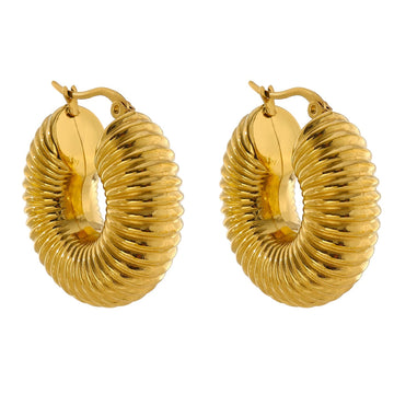 Brinco Argola Grossa Banhado a Ouro 18K