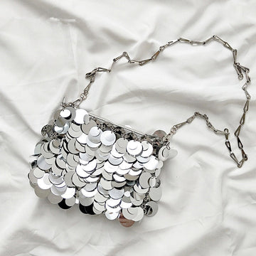 Bolsa de Ombro Luxury Lantejoulas de Metal