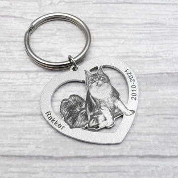 Chaveiro Personalizado Foto Pet - Amor Eterno