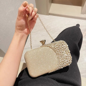Bolsa Dourada Cravejada