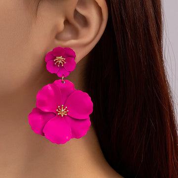 Brinco Flor Pink