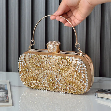 Bolsa Alça de Metal Cravejada