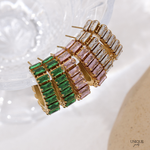 Brinco Argola com Cristais de Zircônia