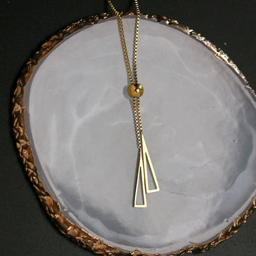 Colar Gravata Banhado a Ouro 18K