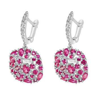 Brinco Cravejado com Zircônias Rose