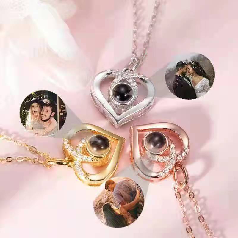 Colar com Pingente Coração Foto Personalizável