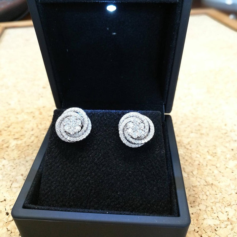 Brinco Espiral com Cristais de Zircônia