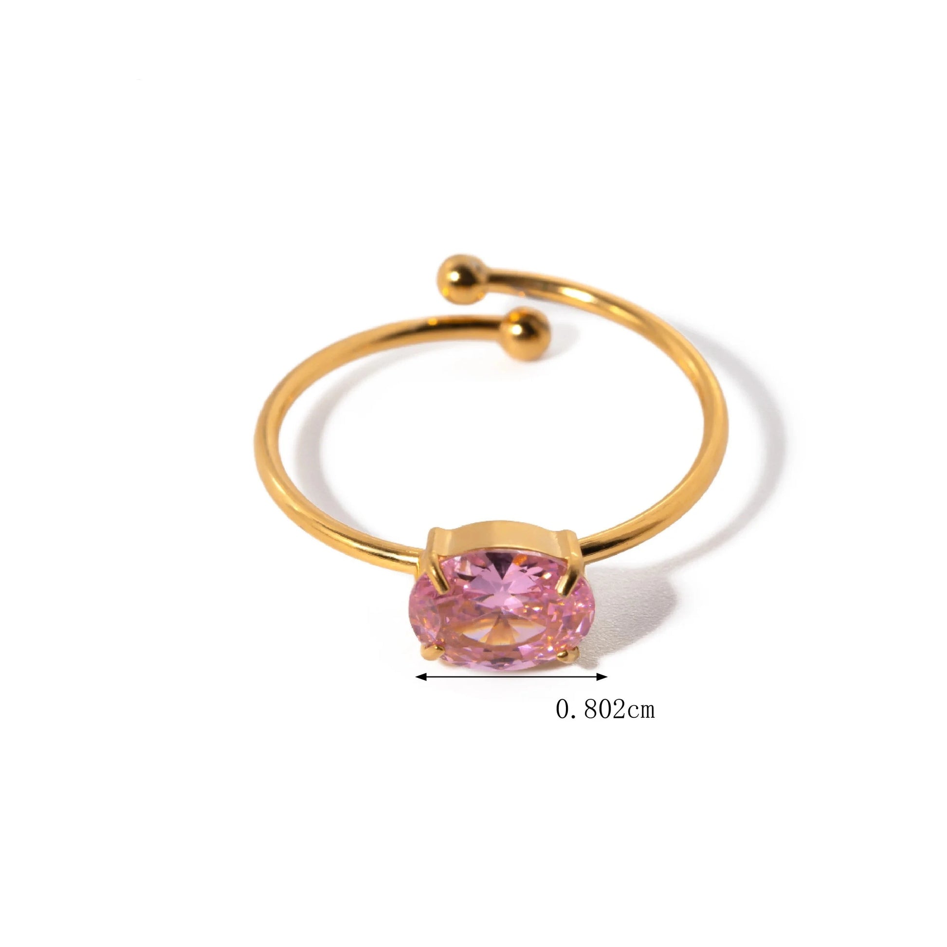 Anel de Ouro 18k Detalhes em Zircônia Diamantes