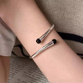 Pulseira Zircônia Preta Cúbica Detalhes Minimalista