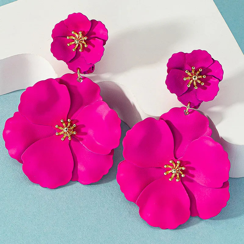 Brinco Flor Pink