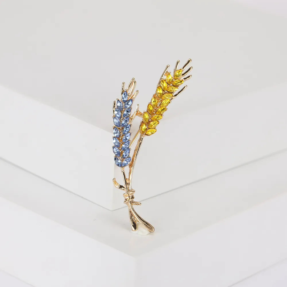 Broche Trigo com Cristais de Zircônias