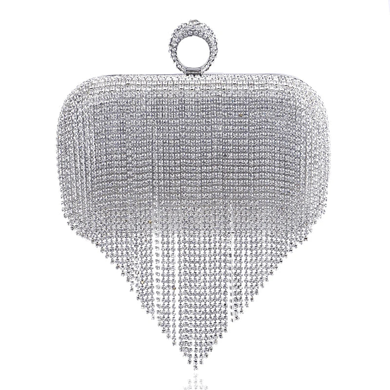 Bolsa Feminina com Strass e Franjas Luxe