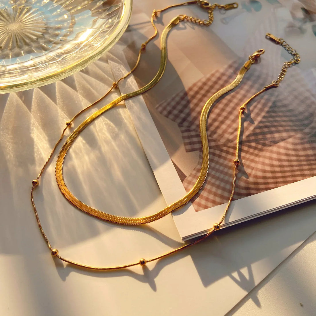 Colar Duplo Dourado