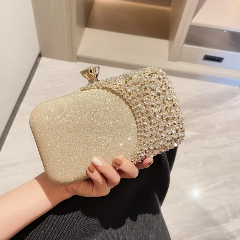 Bolsa Dourada Cravejada