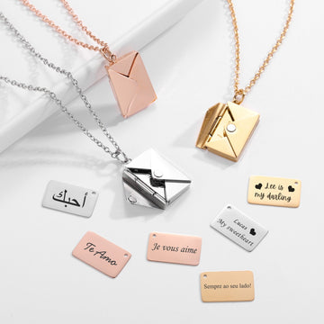 Colar Cartinha MYDIY - Pingente com Carta Personalizável