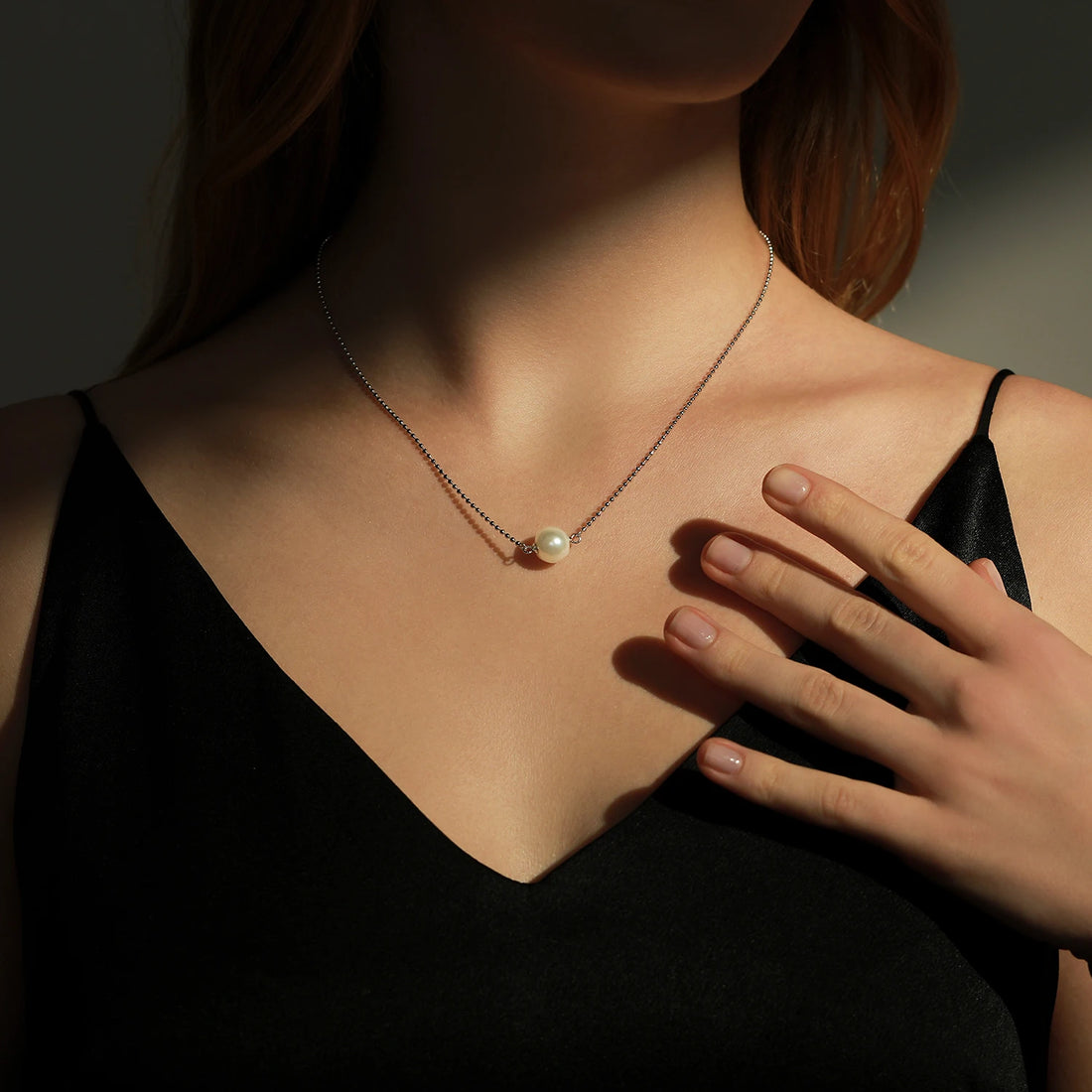  Colar Elegante Cristal Pérola com Detalhes em Jóias Finas