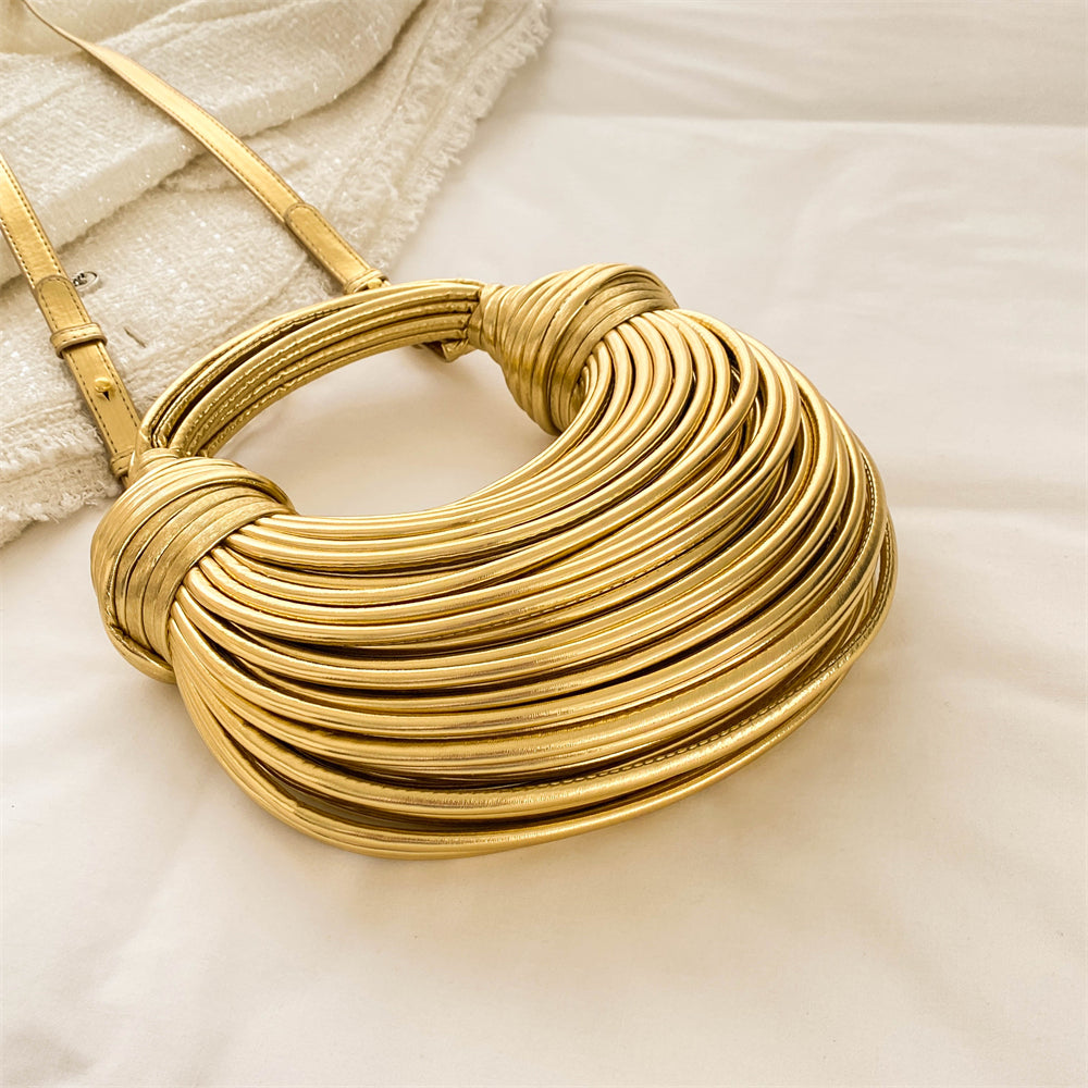Bolsa Corda de Luxo Dourada