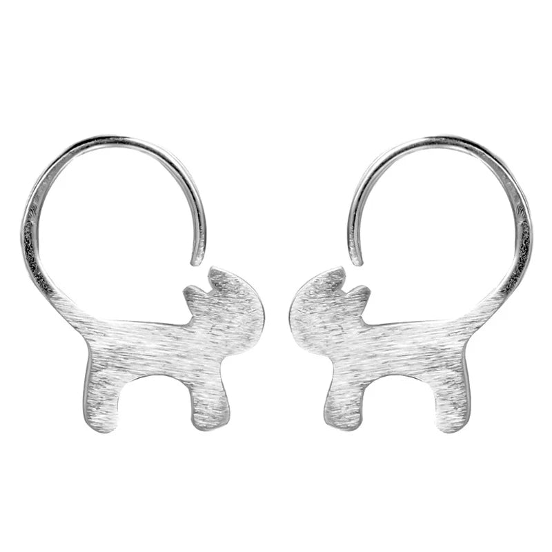 Brincos Zircônia Cúbica Detalhes de Gato