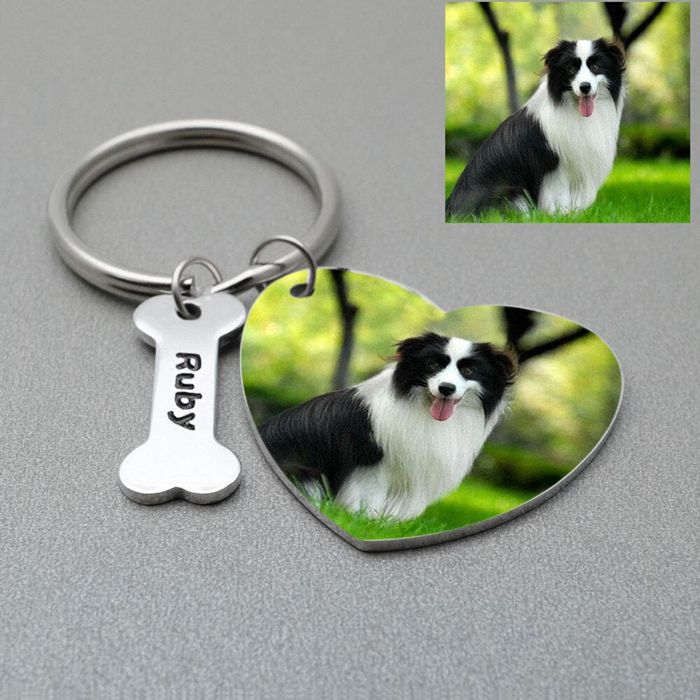 Chaveiro Personalizado Foto Pet - Amor Eterno