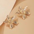 Brinco de Ouro y2k com Detalhes Pétala de Flor