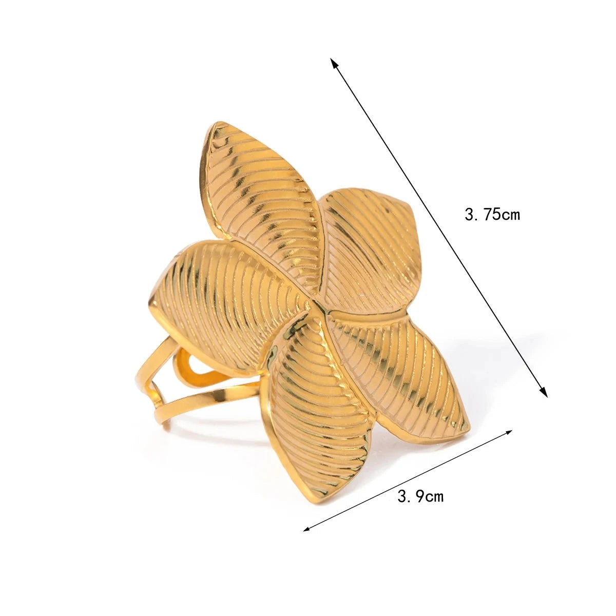 Brinco Aço Inoxidável Detalhes em Pétala de Flor