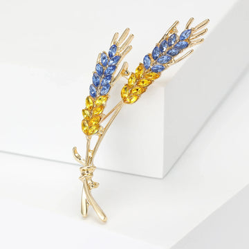 Broche Trigo com Cristais de Zircônias