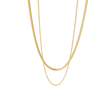 Colar Duplo Banhado a Ouro