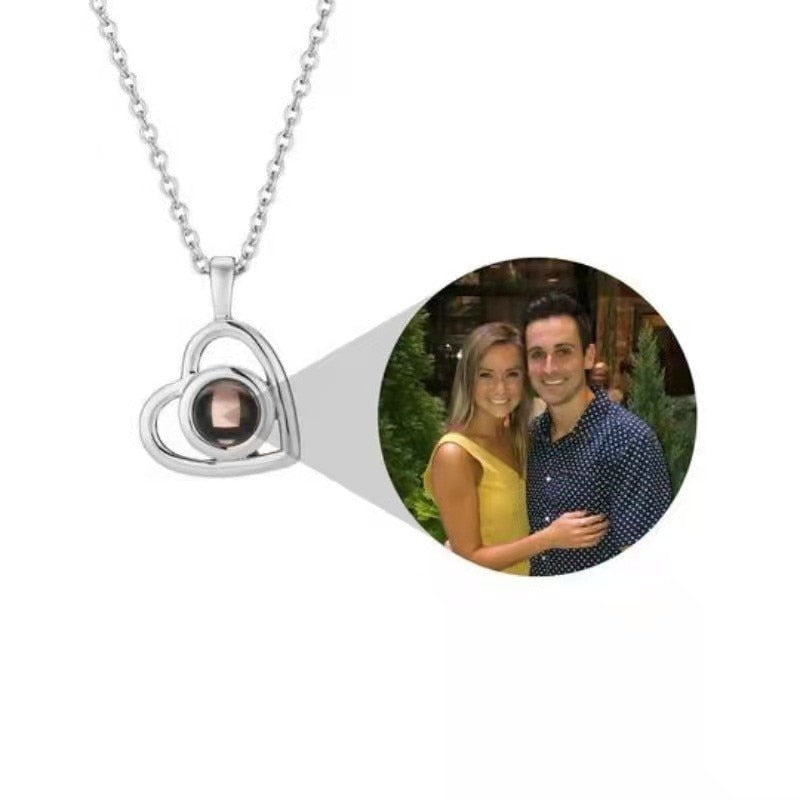 Colar com Pingente Coração Foto Personalizável