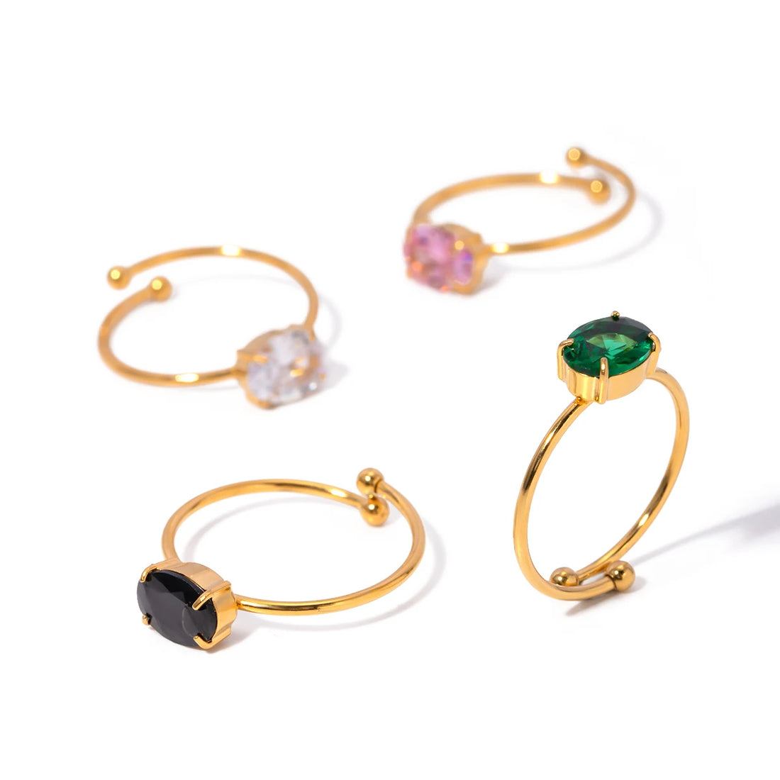 Anel de Ouro 18k Detalhes em Zircônia Diamantes