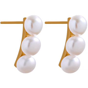 Brinco Dourado com Pérolas