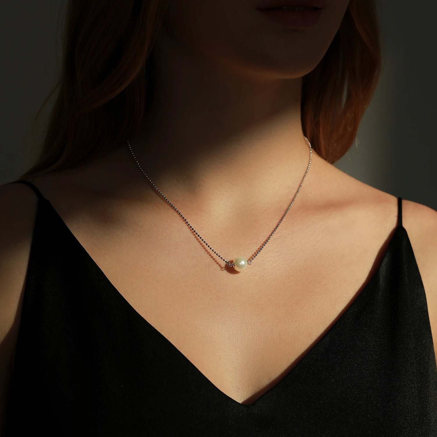  Colar Elegante Cristal Pérola com Detalhes em Jóias Finas