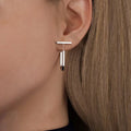 Brincos de Cobre com detalhes em forma de u