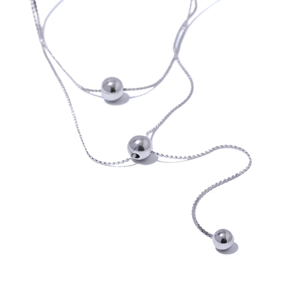 Colar Gravatinha Bolas Luxe