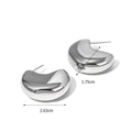 Brincos de Metal Detalhes em Lua