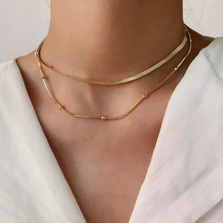Colar Duplo Dourado