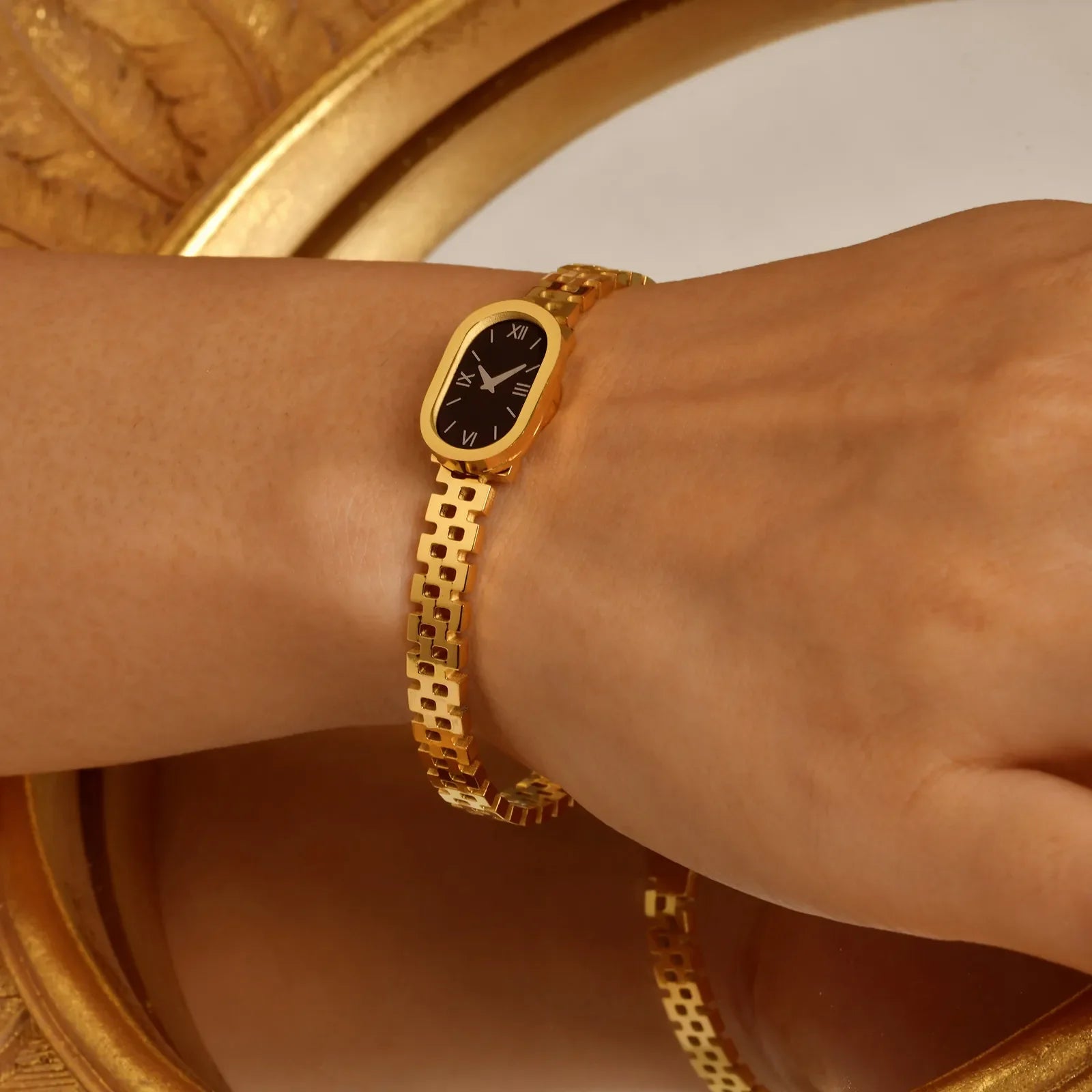 Relógio Fake Feminino Dourado Luxe