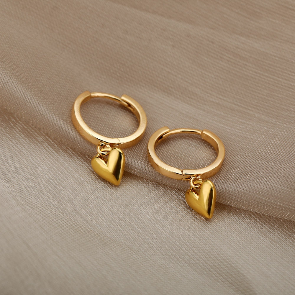 Brinco Dourado Coração